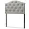 Baxton Studio Myra Grey Upholstered Button-Tufted Twin Size Headboard 125-6971 - alternate 4